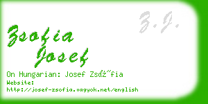 zsofia josef business card